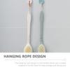 GLEAVI Handle Bathing Brush for Body Exfoliation Soft and Stiff Bristles for Cleaning Portable Back Scrubber for Daily Use Convenient Hanging Design Green view 4