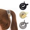 3 Pack Rhinestone Hairclips, Small Hair Clips for High Ponytail, Ponytail Buckle Hair Clip Nonslip Metal High Ponytail Claw Clip,Strong Hold for Thick Hair view 1