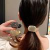 3 Pack Rhinestone Hairclips, Small Hair Clips for High Ponytail, Ponytail Buckle Hair Clip Nonslip Metal High Ponytail Claw Clip,Strong Hold for Thick Hair view 3