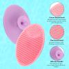 Yokilly Silicone Face Scrubber Exfoliator Brush, Manual Handheld Facial Cleansing Brush, Face Scrub Wash Brush with Soft Bristle, Face Cleansing Brush for Men and Women (4 Color) view 2