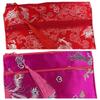 2pcs Tassel Travel Two Zipper Purse Jewelry Makeup Pouch Bags Chinese Silk Brocade Storage Bags Jewellery Cosmetic Cell Phone (fuchsia and red (2 pcs Pattern Random)) view 1