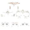 LALAFINA 3sheets Glow Dark Face Gems Stickers of Rhinestone Face Tattoos for Halloween Cosplay Party Decoration Easy to Apply view 1