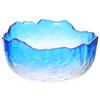 LALAFINA Glass Manicure Soaking Bowl Nail Soak off Bowl 9 Inch Pedicure Salon Bath Nail Remover for Fingernail Toenail Caring Polish Removal, Blue view 1