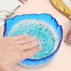 LALAFINA Glass Manicure Soaking Bowl Nail Soak off Bowl 9 Inch Pedicure Salon Bath Nail Remover for Fingernail Toenail Caring Polish Removal, Blue view 2