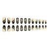Dark Butterfly Rhinestone Press-On Fake Nails Almond Shaped Fake Nails Medium Glossy Press-On Fake Nails Natural Full Coverage Fake Nails Acrylic Glue Press-On Fake Nails for Women view 2