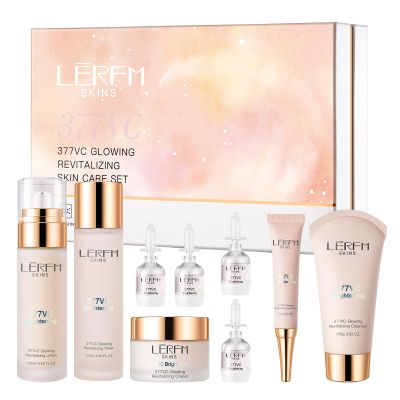 AESTHTANY Skin Care Set 8 in 1 Facial Cleanser, Toner, Serum, Face Lotion, Cream & Eye Cream  Hydrating, Anti-Aging &Brightening Daily Routine for Glowing Skin