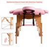 WELLHUT Massage Table 84 Inches Long Portable Massager Spa Lash Bed for Eye Extensions 2 Folding Tattoo Bed Height Adjustable Facial Cradle Salon Tables with Carrying Case, Pink view 4