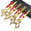 6 inch /7 inch salon professional salon scissors salon hairdresser hair cutting hairstyle pruning tools Japan 440c high hardness stainless steel golden (6 inch 4pcs) view 2
