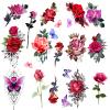 ROARHOWL Stunning rose flower temporary tattoos, large rose fake tattoos for women,rose tattoo set (Rose 3) view 1