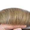 Toupee for Men Human Hair Replacement Full French Lace Hair Systems Swiss Lace Toupee Hairpieces All Lace Men Hair Unit 8X10"-120% density#2020 light ash blondee with 20% Gray view 3