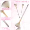 10 Pcs Fan Brushes for Facials, Fan Mask Brushes, Soft Facial Brushes Applicator for Mask Mud Cream Makeup Estheticians view 3