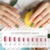 FANDAMEI Matte Press on Nails, 24 Packs 576PCS Press on Nails Medium Square Matte, Lightweight Natural Fake Nails Full Cover, False Nails with Glue view 2