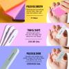FANDAMEI Nail Buffers and Files - Professional Nail Care Kit with Rectangular Buffer Blocks, 100/180 & 1000/4000 Grit Files view 3