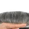 Toupee for Men Human Hair Replacement Systems Full French Lace Hair Systems Swiss Lace Toupee Hairpieces Bleached Knots Male All Lace Men Hair Units 8X10"-100% density#1B50 Off Black with 50% Gray view 3