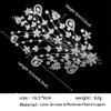 QXMYOO Luxury Cubic Zirconia Soft Headband for Wedding Big Crystal Peacock Hairband Evening Prom Birthday Pageant Tiara Hair Jewelry Accessories Bridal Headpieces (Silver) view 3