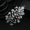 QXMYOO Luxury Cubic Zirconia Soft Headband for Wedding Big Crystal Peacock Hairband Evening Prom Birthday Pageant Tiara Hair Jewelry Accessories Bridal Headpieces (Silver) view 4