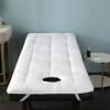 QQXX Massage Spa Mattress for Beauty Salon, Thicken Massage Bed Sheet with Holes, Anti-Slip Breathable Quilted Mattress Topper Facial Massage Bed Cover(80x190cm(31x75inch), White) view 1