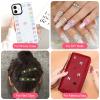HINZIC 240 Pcs Aurora Bow Nail Charm 3D Bows Nail Charm Colorful Bowknot Charm for Acrylic Nails Cute Butterfly Pearl Resin Rhinestone Glitter Christmas Wedding Prom Accessories view 3
