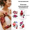 ROARHOWL Stunning rose flower temporary tattoos, large rose fake tattoos for women,rose tattoo set (Rose 1) view 4