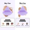 RAREIUS 8pcs Triangular Powder Puff Face Soft Velvet Makeup Puff for Loose Powder Body Powder Makeup Sponge for Contouring Wet Dry Foundation Blender Sponge Beauty Makeup Tool.(Purple) view 3