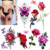 ROARHOWL Stunning rose flower temporary tattoos, large rose fake tattoos for women,rose tattoo set (Rose 2) view 1