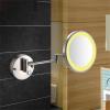 NOVOCE Touch Dimming Makeup Mirror with Lights and 10X Magnification, LED Wall Mounted Bathroom Vanity Mirror, Rotable Extendable Shaving Mirror,Rose Gold,USB (Color : Rose Gold, Size : Plug in) view 2
