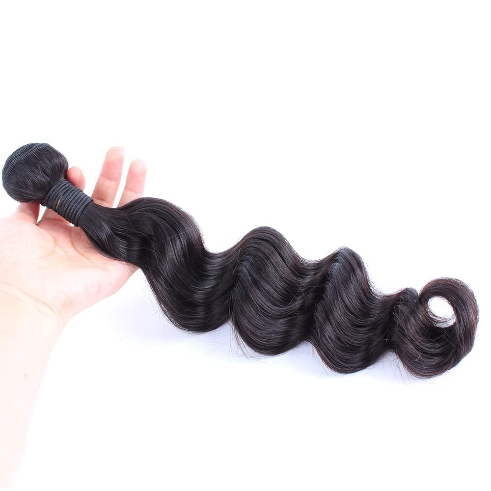 Sent Hair 11A Human Hair Top Grade One Donor 1 Bundle Loose Deep Wave Weave Double Weft Brazilian Virgin Hair 100% Unprocessed Bundle Hair Extensions 18"Natural Color Bundles