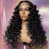 oulaer Loose Deep Wave Lace Front Human Hair Wigs For Women Brazilian Remy Hair 13x4 HD Transparent Lace Frontal Wig Pre Plucked With Baby Hair Glueless Wavy Wig 150% Density 16Inch view 2