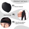 2pcs Neckline Shaving Template Hair Trimming Guide, Ergonomic Washable Neckline Shaving Template for DIY Home Hair Trimming and Cutting(black+grey) view 3