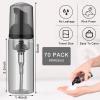 70 Pcs 2 oz Plastic Foam Soap Dispensers Refillable Lash Shampoo Bottles with Pump Mini Eyelash Cleaning Foam Bottle Dispenser for Refillable Travel Cosmetics (Gray) view 2