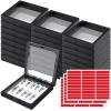 meekoo 30 Pcs Press on Nail Packaging Box with 90 Pcs Adhesive Double Sided Tape Artificial Nail Display Case Storage Container Box Acrylic Packaging Organizer for Art Home Salon(Black) view 1