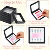 meekoo 30 Pcs Press on Nail Packaging Box with 90 Pcs Adhesive Double Sided Tape Artificial Nail Display Case Storage Container Box Acrylic Packaging Organizer for Art Home Salon(Black) view 4