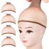Fandamei Mesh Wig Caps Net, 4PCS Wig Caps Net Open End, Dark Brown Wig Cap for women, Strength Wig Cap Dark Brown view 1