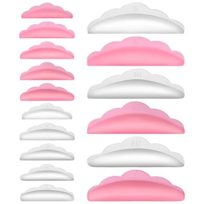 Beaupretty 40 Pieces Lash Lift Rods Silicone Eyelash Perming Curler Silicone Eyelash Pads Lash Lift Pads for Eyelash Lift Makeup Beauty Tools(Pink,White)
