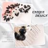 Yeshone 5 Pieces Wedding Hair Comb Bridal Pins Crystal Pearl Wedding Hair Accessories Rhinestone Flower Piece for Bride Bridesmaids Women(Black) view 3