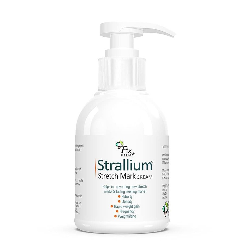 Verem Strallium Stretch Mark Cream, Removes Pregnancy Stretch Marks, Scar Removal and Moisturizing Cream, Stretch Mark Remover for Stomach, Thighs & All Body Parts- 150g