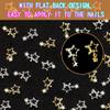 20Pcs Alloy Star Nail Charms 3D Metal Star Nail Gems Nail Rhinestones Shiny Crystal Nail Art Charms Bling Rhinestones Nail Charms For Acrylic Nails DIY Manicure Jewelry Accessories Women Nail Decoration Supplies view 4