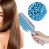 Hair Drying Comb, Blue Absorption Anti Dandruff Anti Radiation Hair Paddle Brush, Luxury Hair brush,Soft Bristle Hair Brush Moisture Absorption Care Comb view 3