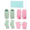 Gel Moisturizing Gloves Socks Kit, Reusable Infused Lotion Gloves Heel Socks for Dry Cracked Feet Fuzzy Spa Socks for Women Men view 1