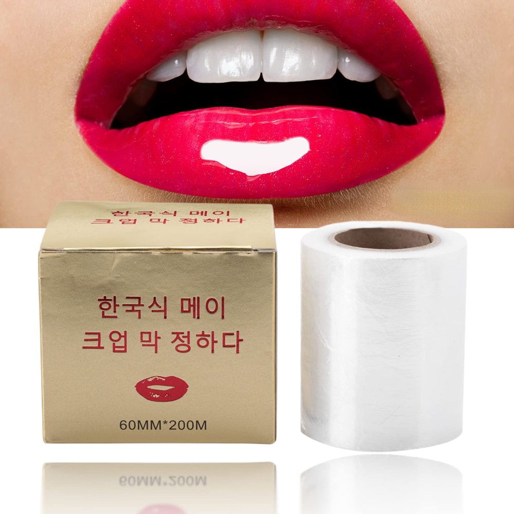 Microblading Supplies, Preservative Film, Plastic Wrap, Eyebrow Tattoo Plastic Wrap Tattoo Wrap Semi permanent Eyebrow Lip Tattoo Barrier Tattoo Accessory Make Up Supplies (60mm*200m)
