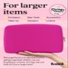 Embla Makeup Bag Travel Cosmetics Pouch and Toiletry Bag, Nylon Zipper Pouch Purse, Cute Make Up Organizer Storage Tote for Women Girls, Waterproof Travel Skincare Case, Large Makeup Bags, Fuchsia view 3