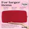 Embla Makeup Bag Travel Cosmetics Pouch and Toiletry Bag, Nylon Zipper Pouch Purse, Cute Make Up Organizer Storage Tote for Women Girls, Waterproof Travel Skincare Case, Small Makeup Bags, Ruby Red view 3