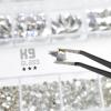 qiipii 24 Styles Silver Clear Nail Rhinestones Multi Shapes Flatback K9 Glass Crystal White Gems Round Beads Stones Diamonds Jewels Nail Art Charms for Nails Face Eyes Makeup DIY Crafts Clothes Shoes view 4