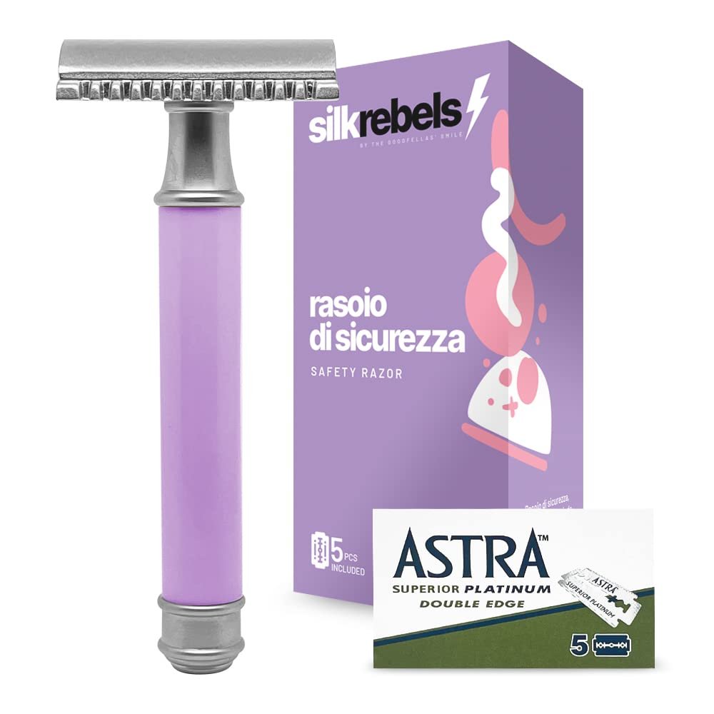 Women's Reusable Hair Removal Razor with 5 Astra Blades Included