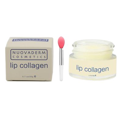 NUOVADERM Collagen Lip Mask with Squalane - Moisture & Collagen Boosting Lip Sleeping Mask for Soft and Supple Lips - Lip Plumper Balm to Restore, Nourish & Hydrate Dry Chapped Lips