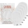 Natural Elephant Exfoliating Hammam Glove | Authentic Moroccan Kessa Body Scrub Mitt for Spa-Quality Skin Renewal | Pearl White 5 Pack view 1