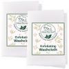 Natural Elephant Exfoliating Washcloth - Pearl White Japanese Shower Scrubber for Body - Single Washcloth for Gentle Skin Exfoliation (2 Pack (2 Washcloths)) view 2