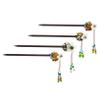 BIUDECO 4pcs Chinese Style Hair Pins Hair Bun Sticks for Women Decorative Tassels Traditional view 1