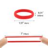 100 Pack Seamless Hair Ties for Women Girls Ponytail Holders for Thick Hair (Red) view 4