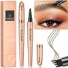 Eyebrow Pencil Light Brown Microblading Eyebrow Pen Eyebrow Makeup 4 point Lift & Snatch Brow Pen Mothers Day Gifts Waterproof Natural Looking Long Lasting Eye Makeup (Light Brown 01#) view 1